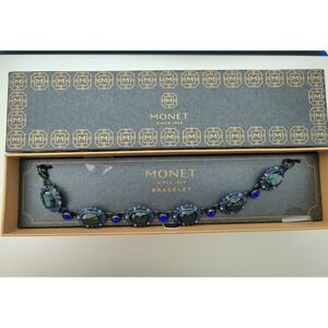 Bracelet with beautiful blue tones-by Monet,  New In box, MOD, Stylish, Y2K